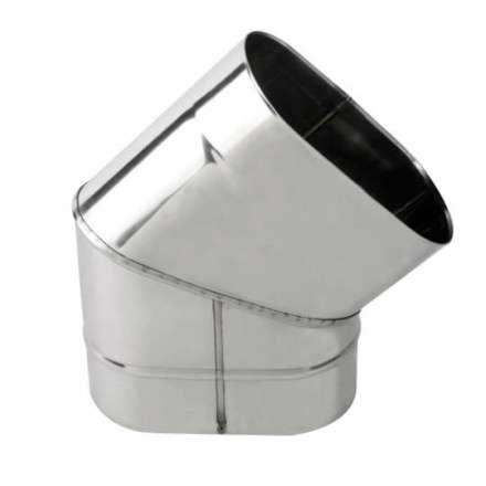 Колено овал. сечения (Отвод) 45 из нерж. ст. 430-0,8 мм, вертикаль. купить в Витебске