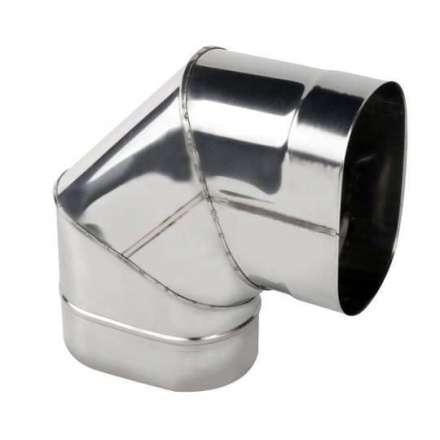 Колено овал. сечения (Отвод) 90 из нерж. ст. 304-0,8 мм, вертикаль. купить в Витебске