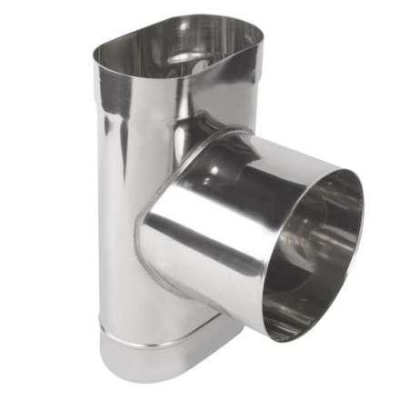 Тройник овальный 90 из нерж. ст. 430-0,8 мм купить в Витебске