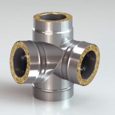 Сэндвич-четверник 90 AISI 304/430-1.0, изол. 50 мм купить в Витебске