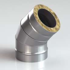 Сэндвич-Колено (Отвод) 45 AISI 304/430-0,5 мм, изол. 50 мм купить в Витебске