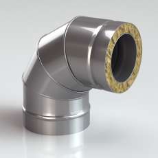 Утепленное колено (отвод) 90 нержавейка фото в Витебске