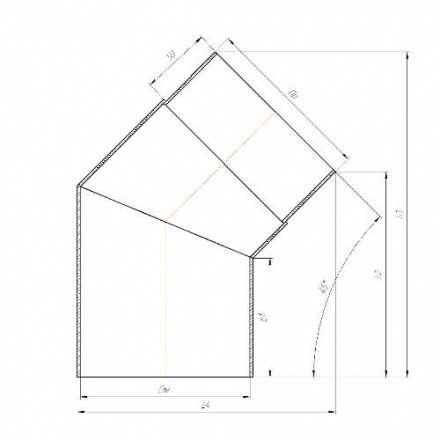 Отвод 45° КПД ЧЕРНЫЙ в Витебске