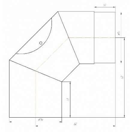 Отвод 90° с ревизией КПД ЧЕРНЫЙ в Витебске