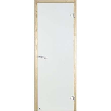 Дверь для бани стеклянная Harvia 7/19 коробка ольха, прозрачная в Витебске