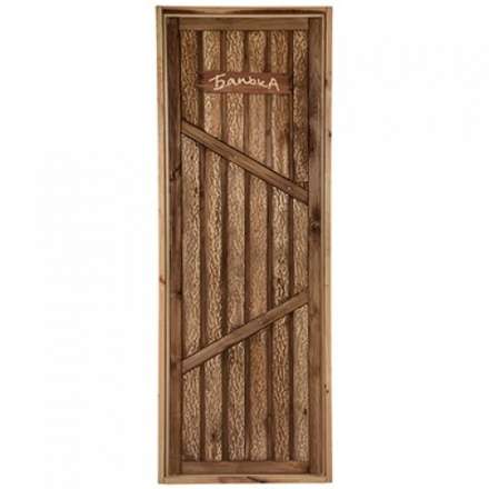 Дверь для бани глухая искусственно состарена 1900х700мм в Витебске