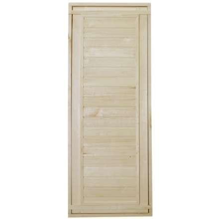 Дверь для бани ComfortProm 700x1900 осина деревянная глухая с фольгой купить в Витебске