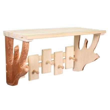 Полка-вешалка 5 крючков резная в Витебске