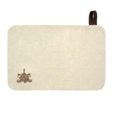 Коврик белый с вышитым логотипом, войлок 100%, 41416 купить в Витебске