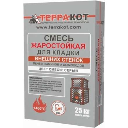 Смесь жаростойкая для кладки внешних стенок печей 25кг купить в Витебске