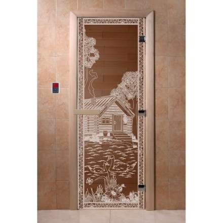 Дверь для бани Doorwood Бронза 1900x700 (стекло 10 мм, 3 петли) в Витебске