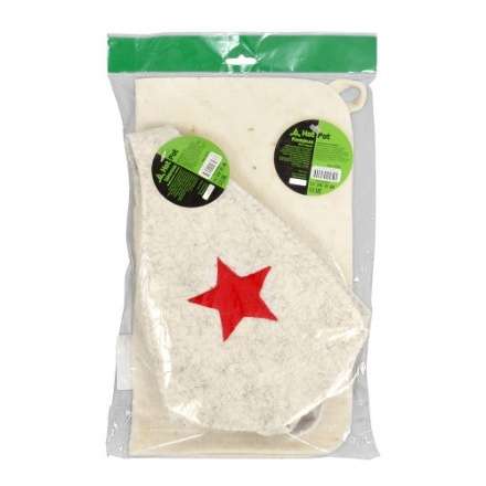 Набор из двух предметов (Шапка Будёновка белая, коврик) 41128 в Витебске