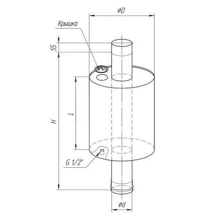 Бак Ferrum Комфорт круглый на трубе 72 л в Витебске