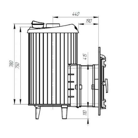 Печь банная ProMetall Атмосфера L в ламелях Окаменевшее дерево в Витебске