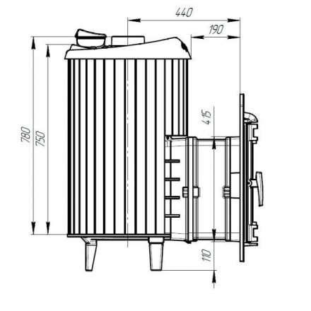 Печь банная ProMetall Атмосфера L+ в ламелях Россо Леванто наборный рисунок в Витебске