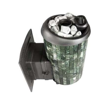 Печь банная ProMetall Атмосфера XL+ в ламелях из натурального камня Змеевик в Витебске