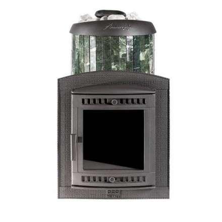 Печь банная ProMetall Атмосфера XL+ в ламелях из натурального камня Змеевик в Витебске