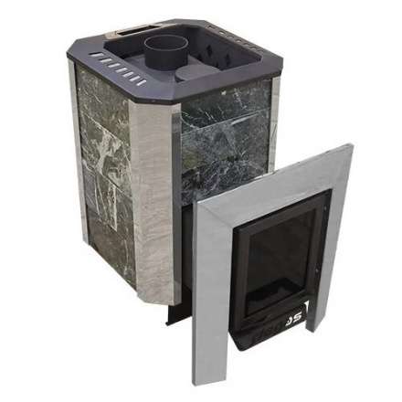 Печь банная Пегас 16 со стеклом в камне змеевик фото в Витебске