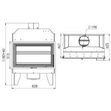 Топка каминная Мета-Бел ТКТ 10.0-05 (в модификации Аврора С) в Витебске