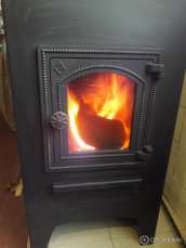 Недорогая печь-камин со стеклом ЭТНА (ДТ-4С) ? 115 мм для дома и дачи Амазонка бай фото в Витебске