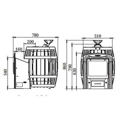 Печь для бани Термофор Саяны II Carbon Витра ЗК в Витебске