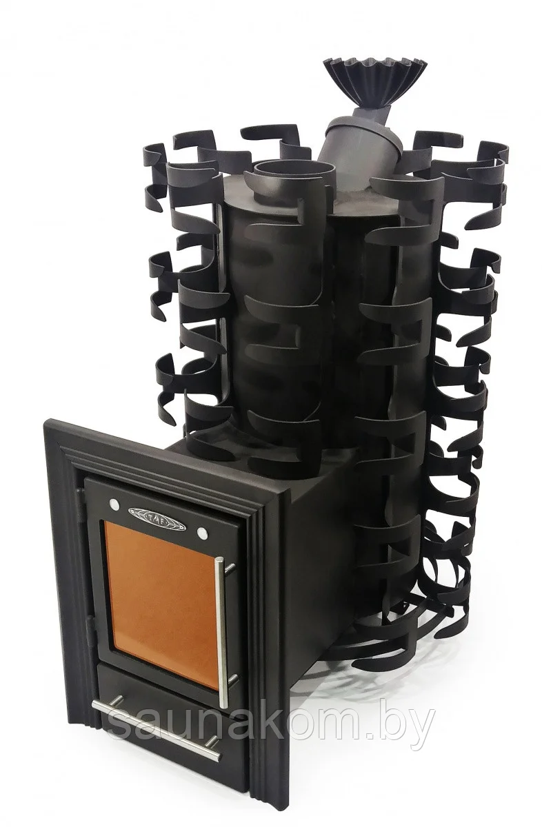 Печь для бани Семирамида Inox Люмина антрацит Амазонка бай фото в Витебске
