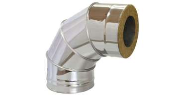 Сэндвич-колено Нерж+Нерж (AISI 430/0,8мм) 90* 4 секции купить в Витебске