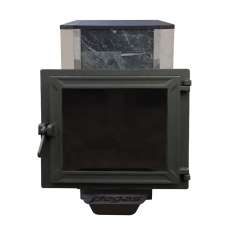 Печь Пегас 16 панорама в камне змеевик в Витебске