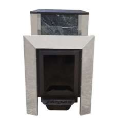 Печь Пегас 16 нерж со стеклом в камне змеевик в Витебске