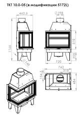 Топка каминная ТКТ 10.0-05 (в модификации 5172L) в Витебске