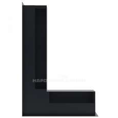 Решетка люфт угловая левая 547х766х90 (черная) в Витебске