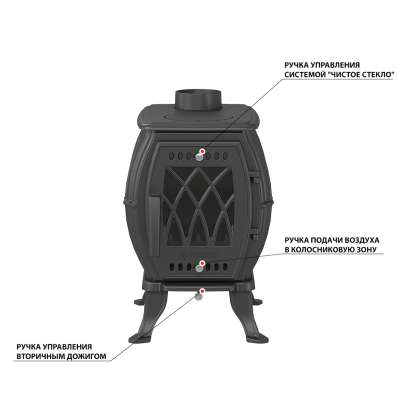 Печь-камин Везувий ВХ-05 Антрацит в Витебске