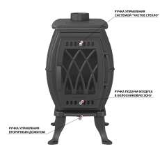 Печь-камин Везувий ВХ-09 Антрацит в Витебске