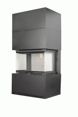 Камин Родос 800 ЧЕРНЫЙ шамот белый в Витебске