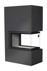 Камин Родос 900 ЧЕРНЫЙ, шамот белый в Витебске