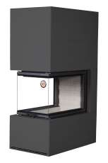 Камин Родос 900 ЧЕРНЫЙ, шамот белый в Витебске