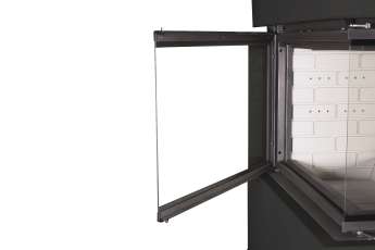 Камин Родос 900 ЧЕРНЫЙ, шамот белый в Витебске