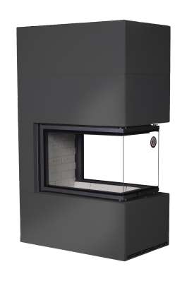 Камин Родос 900 ЧЕРНЫЙ, шамот белый в Витебске