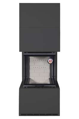 Камин Родос 900 ЧЕРНЫЙ, шамот белый в Витебске