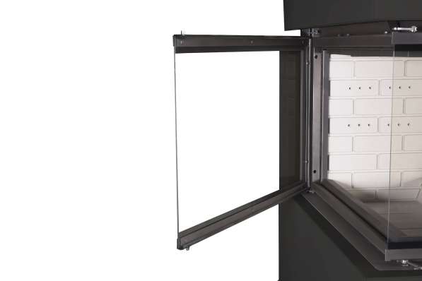 Камин Родос 900 ЧЕРНЫЙ, шамот белый в Витебске