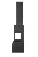 Камин МАДРИД на дровнике Гигант слева черный\белый шамот в Витебске