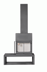 Камин МАДРИД на дровнике Гигант справа черный\белый шамот в Витебске