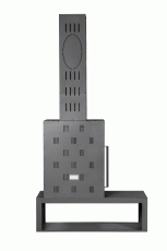 Камин МАДРИД на дровнике Гигант справа черный\белый шамот в Витебске