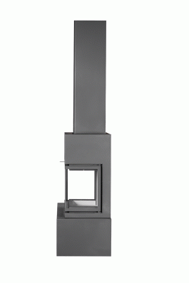 Камин МАДРИД на дровнике Гигант справа черный\белый шамот в Витебске