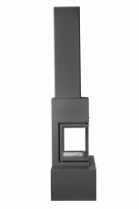 Камин МАДРИД на дровнике Гигант центральный черный\белый шамот в Витебске