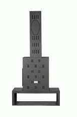 Камин МАДРИД на дровнике Гигант центральный черный\белый шамот в Витебске