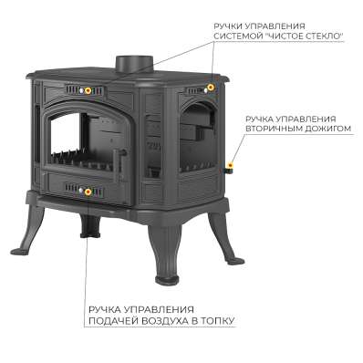 Печь-камин Везувий KZ-14РS Антрацит в Витебске