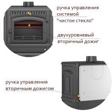 Печь-камин Везувий LV-12S Антрацит в Витебске