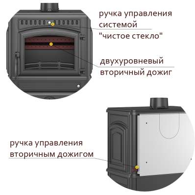 Печь-камин Везувий LV-12РS Антрацит в Витебске