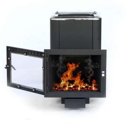 Печь банная чугунная СИБИРЬ 24 Конвекционная Панорамное стекло в Витебске